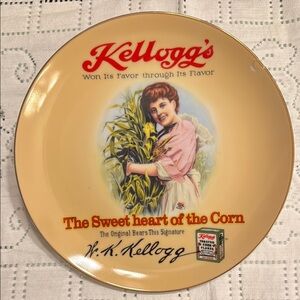 Kellogg's Vintage Decorative Plate - Cream and Red